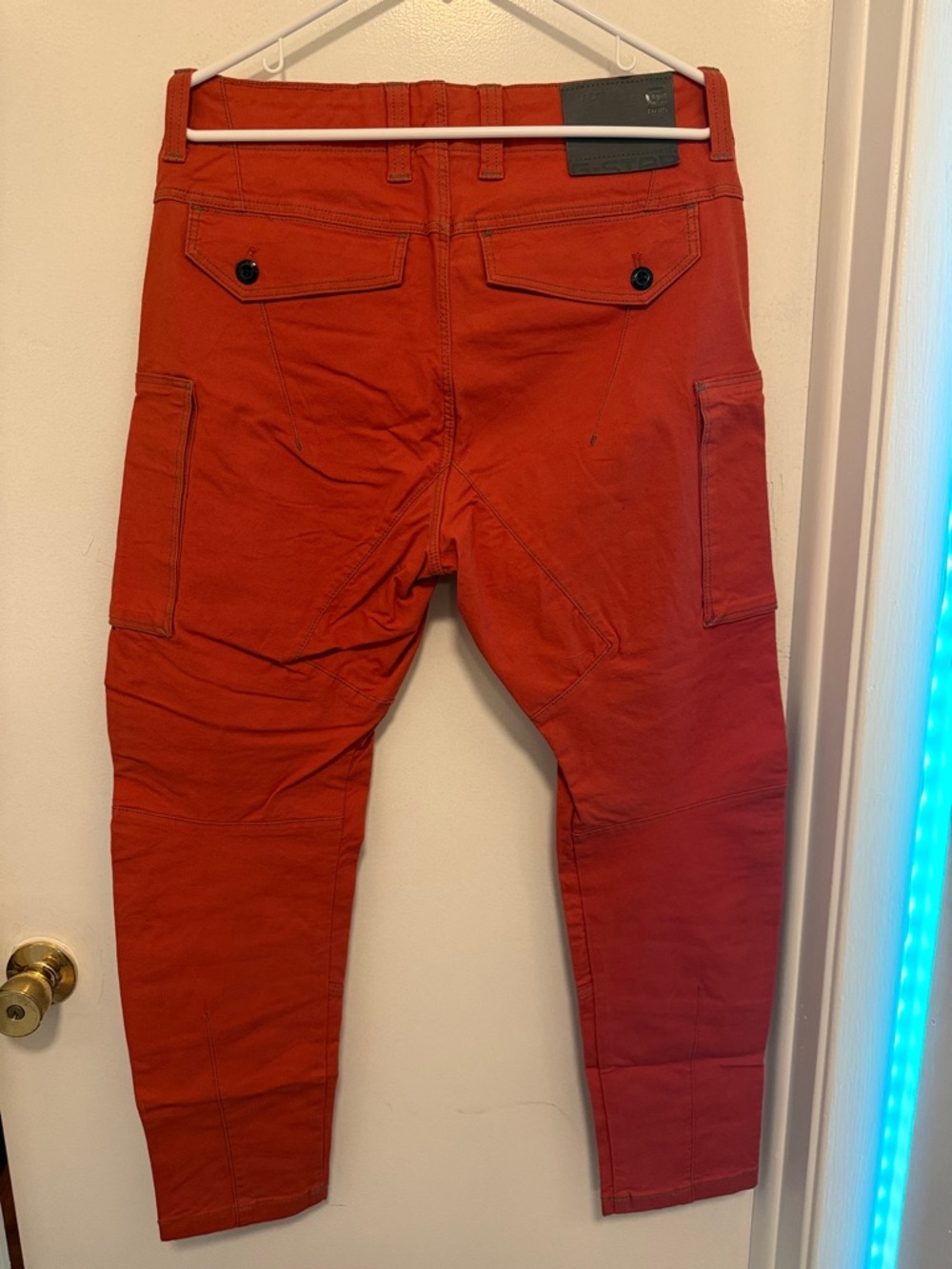 Men's G-Star Zip Pocket 3D Skinny Jeans Rooibos Tea Orange w 33 l 32 - Picture 5 of 5